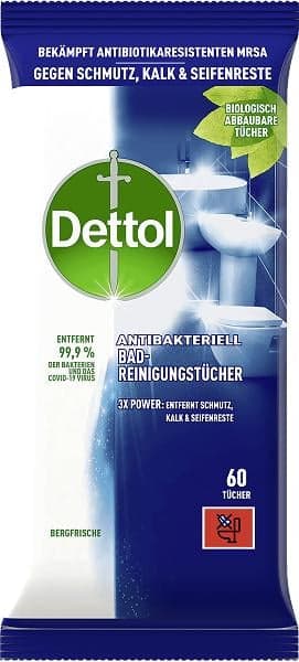 Dettol Bathroom Wipes Mountain Fresh