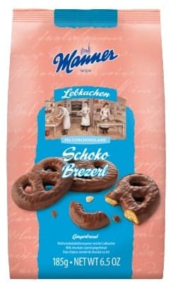 Manner Lebkuchen Brezerl Milchschokolade