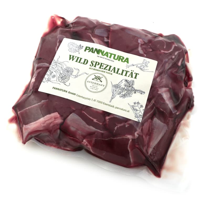 Esterhazy Hirsch Gulasch geschnitten