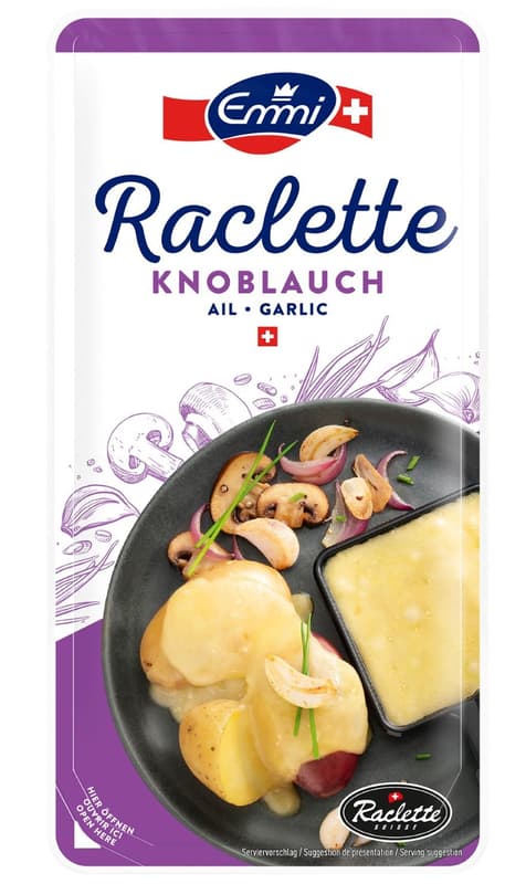 Emmi Raclette Knoblauch Scheiben