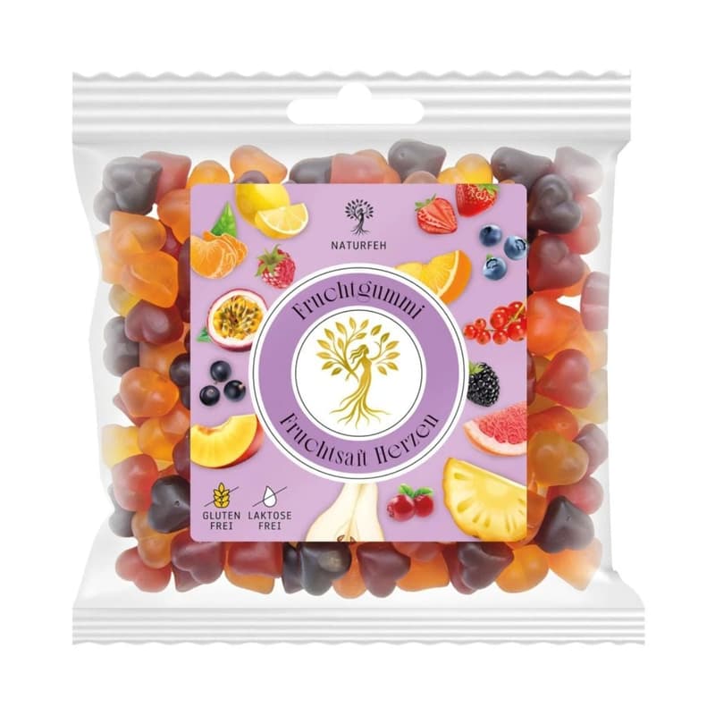 Fruit jelly hearts