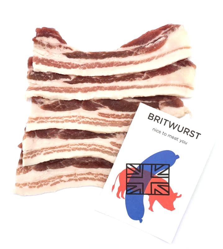 Britwurst Unsmoked Breakfast Streaky Bacon roh geschnitten (tiefgekühlt)