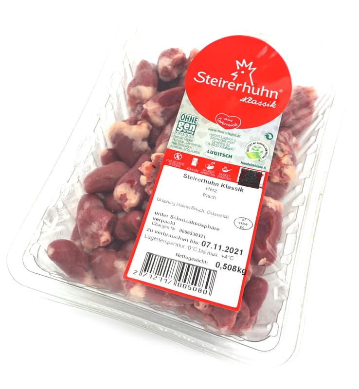 Steirerhuhn Hühnerherzen