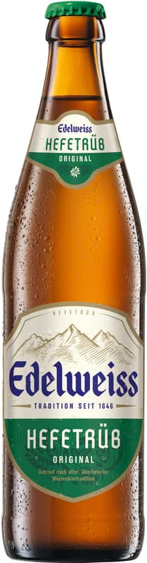 Edelweiss wheat beer yeast cloudy (returnable)