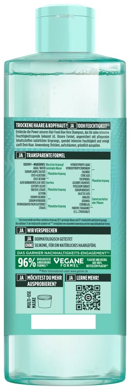 Garnier Fructis Moisturising Aloe Vera Hair Food Shampoo