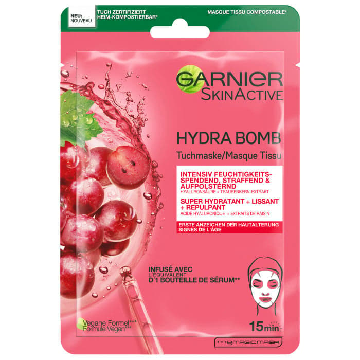 Garnier SkinActive Hydra Bomb Tuchmaske Traubenkern-Extrakt