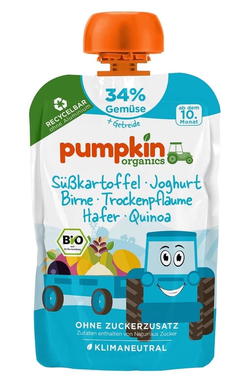 Pumpkin Organics Organic pouch from sweet potato with yogurt, prune, oats