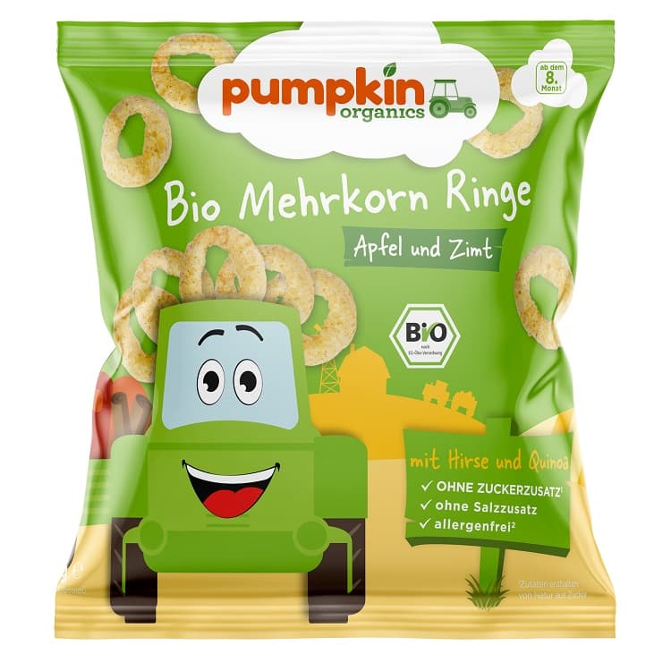 Pumpkin Organics Organic Multigrain Rings with apple & cinnamon