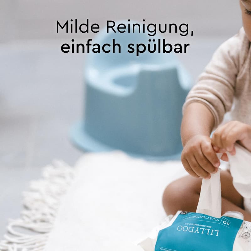 LILLYDOO Feuchte Toilettentücher, 60 Stück