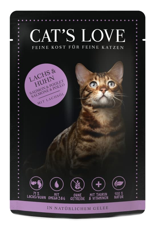 CAT'S LOVE ADULT Lachs & Huhn Pur