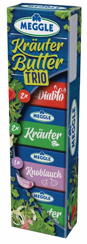Meggle Kräuterbutter Trio Riegel 5x20g