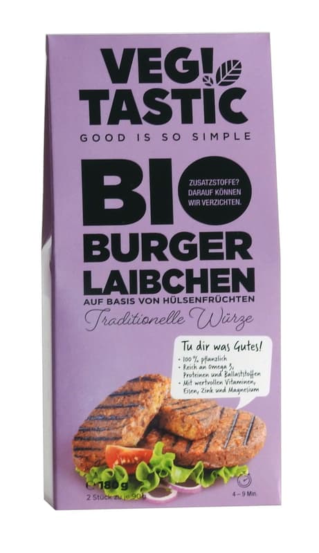 VEGiTASTIC BIO Burgerlaibchen Traditionell VEGAN (gefroren)