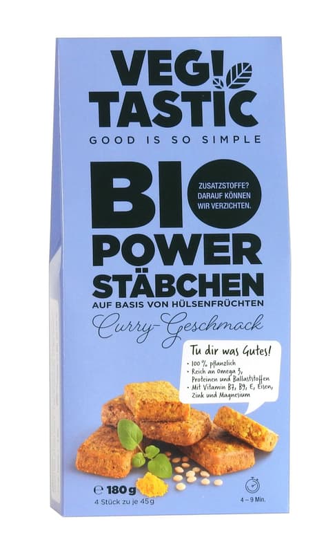 VEGiTASTIC BIO Powerstäbchen Curry VEGAN (gefroren)