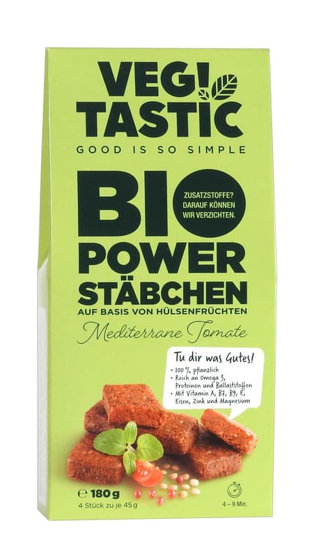 VEGiTASTIC BIO Powerstäbchen Mediterrane Tomate VEGAN (gefroren)