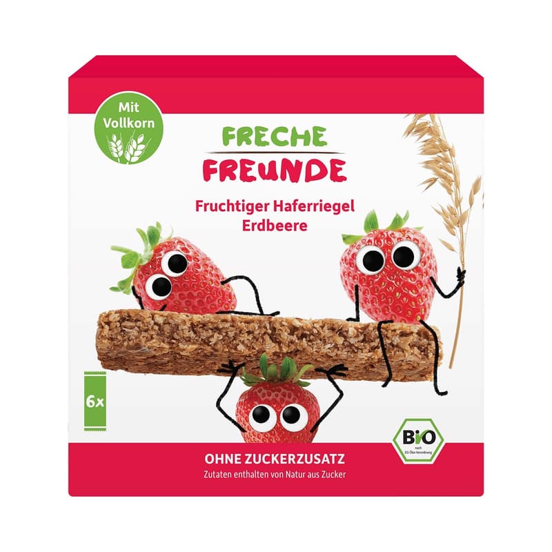 Freche Freunde BIO Fruchtiger Haferriegel Erdbeere