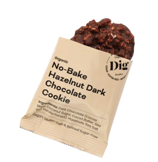 DIG BIO No-Bake Hazelnut Dark Chocolate Cookie glutenfrei