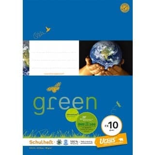 URSUS GREEN Heft FX10 A4 20 Blatt glatt blau