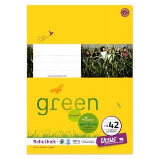 URSUS GREEN Heft FX42 A4 40 Blatt mit Rahmen liniert