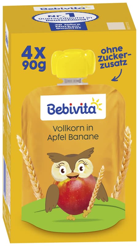 Bebivita Quetschbeutel´Kinder-Spaß Frucht und Getreide Vollkorn in Apfel-Banane