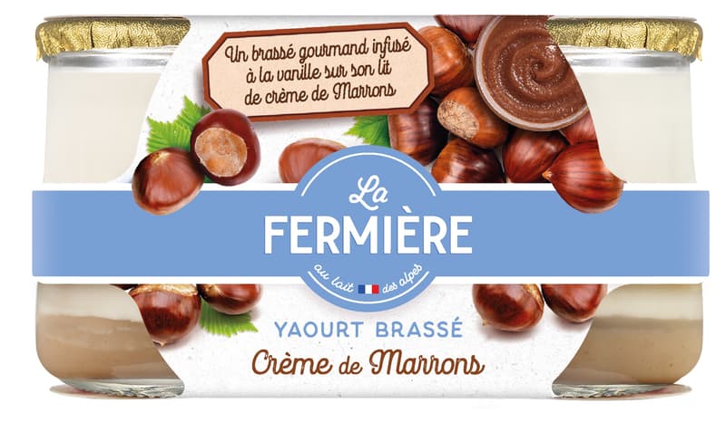 La Fermiere cremig-gerührter Joghurt auf Maronen 2x160g
