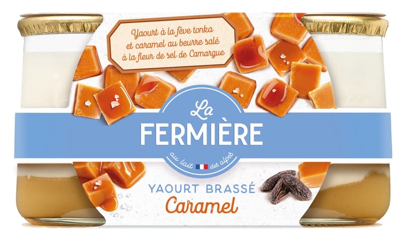La Fermiere cremig-gerührter Joghurt auf Salzbutterkaramell 2x160g