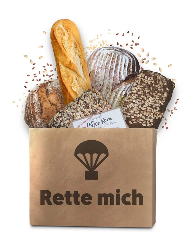 "Rette mich" Brot Sackerl