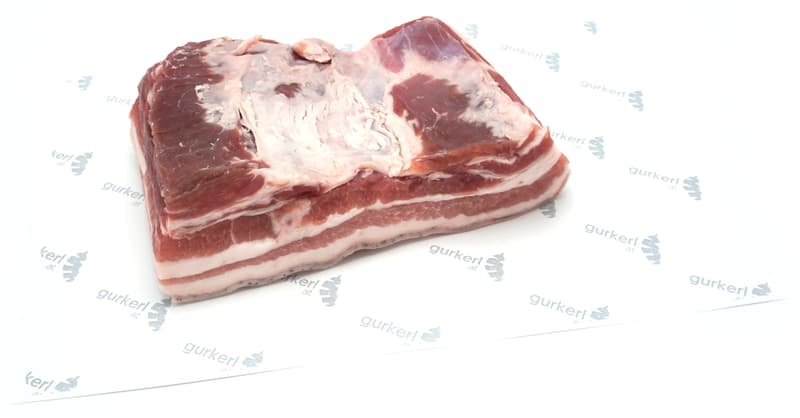 BIO Duroc Freilandschwein Bauch mit Schwarte
