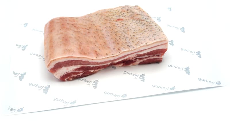 BIO Duroc Freilandschwein Bauch mit Schwarte