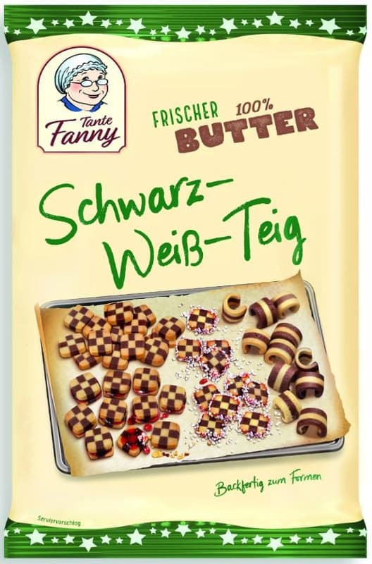 Tante Fanny Butter-Schwarz-Weiß-Teig