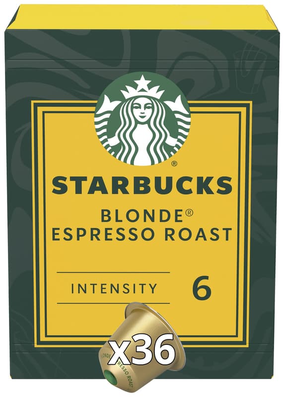 Starbucks Blonde Espresso Roast Big Pack for Nespresso coffee capsules (36 capsules)