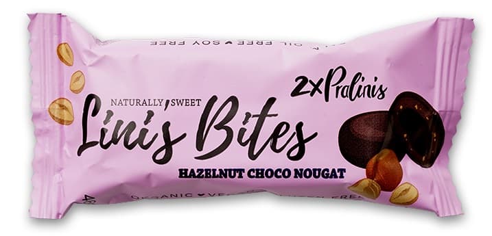 Lini’s Bites BIO Hazelnut Choco Nougat Pralinis