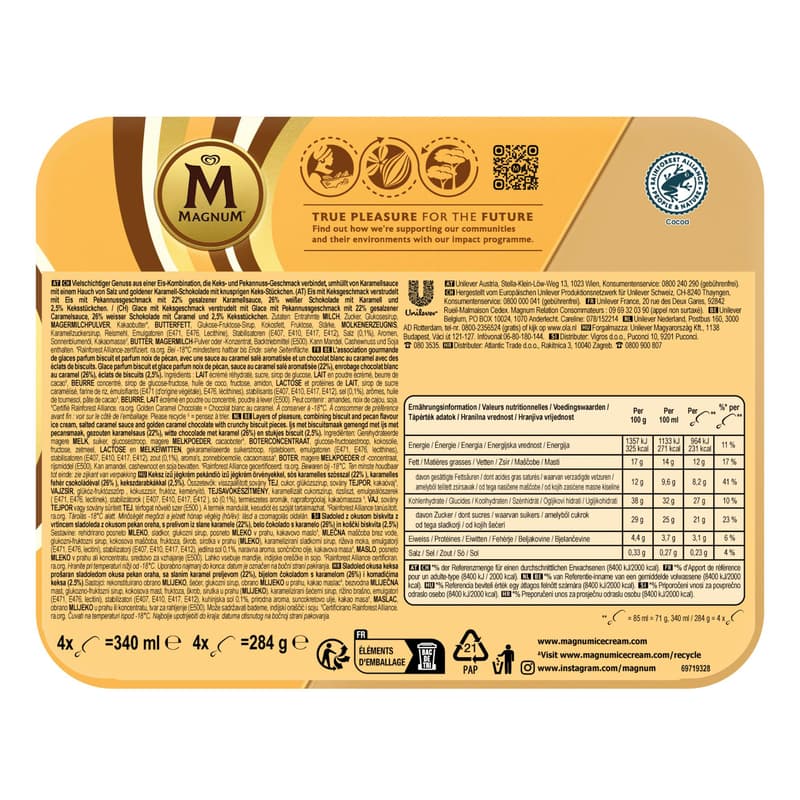 Magnum Multipack 4 x Double Gold Caramel Billionaire