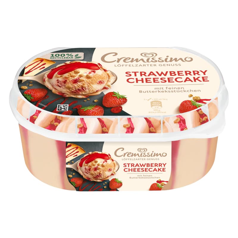 Cremissimo Strawberry Cheesecake Eis (tiefgekühlt)
