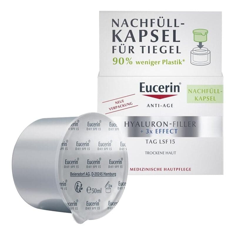 Eucerin Hyaluron-Filler Day Cream Dry Skin SPF 15 Refill Capsule