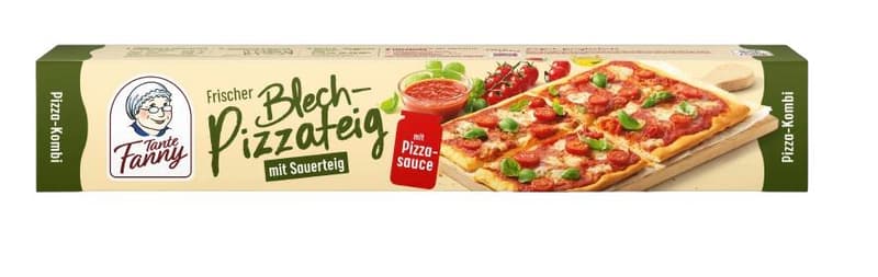 Tante Fanny Blech-Pizzateig mit Sauerteig mit Pizzasauce