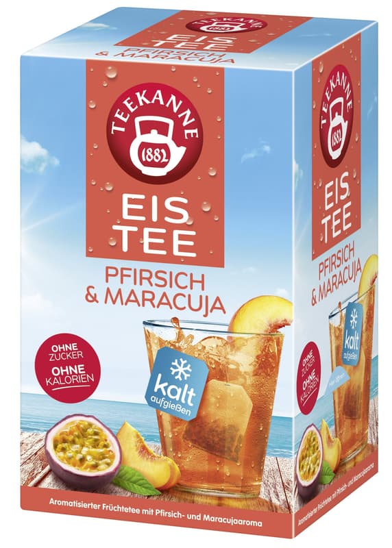 Teekanne Eistee Pfirsich & Maracuja Teebeutel