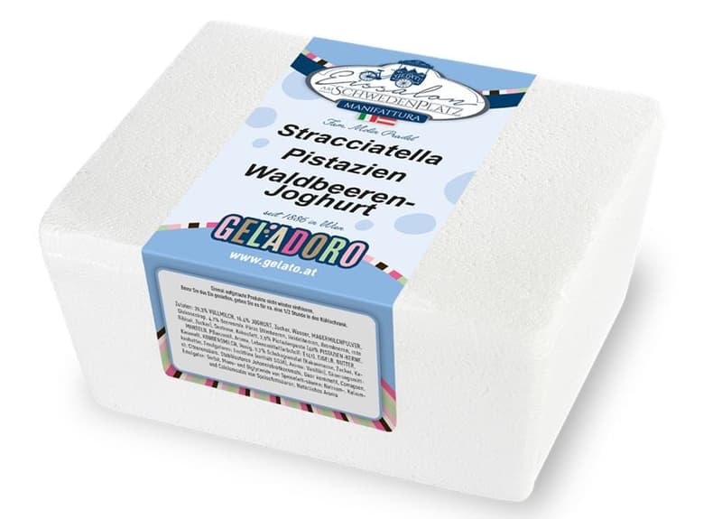 Eissalon am Schwedenplatz GELADORO Eisbox Blau (tiefgekühlt)
