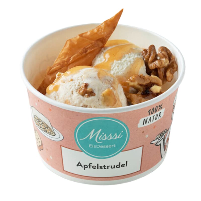 Misssi Alpine Ice Cream Dessert Apple Strudel