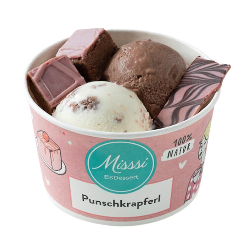 Misssi Alpeneis EisDessert Punschkrapferl (tiefgekühlt)