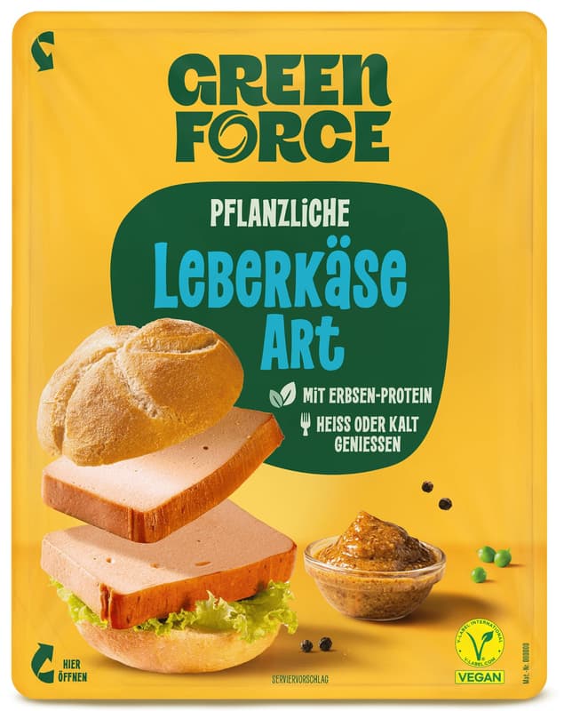 GREENFORCE Frischer Leberkäse 2x80g VEGAN