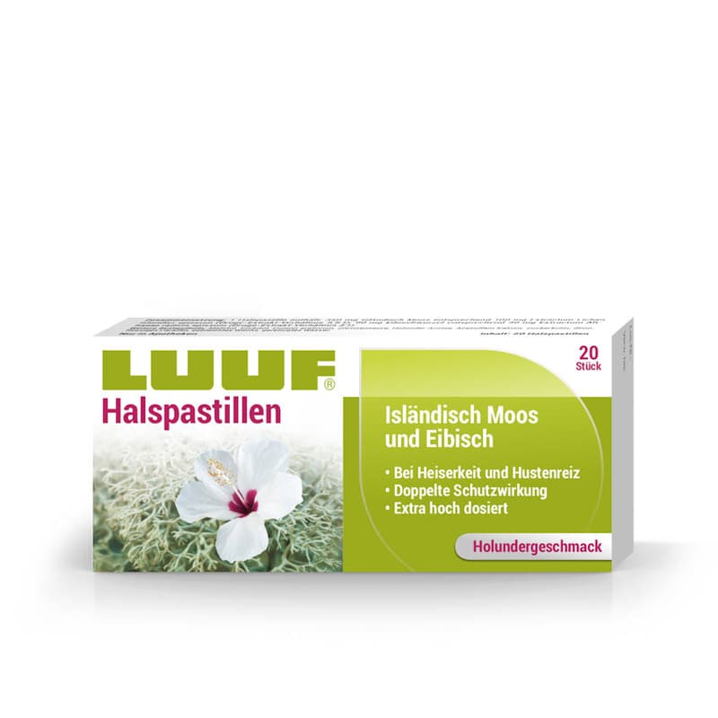 LUUF® Halspastillen Isländisch Moos und Eibisch - Holunder