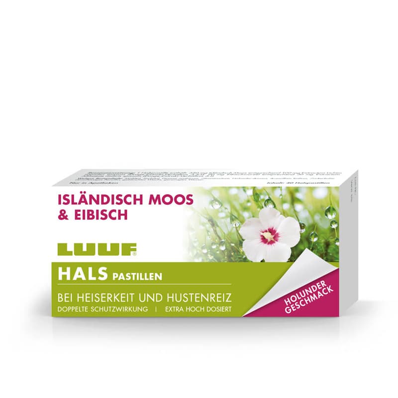 LUUF® Halspastillen Isländisch Moos und Eibisch - Holunder