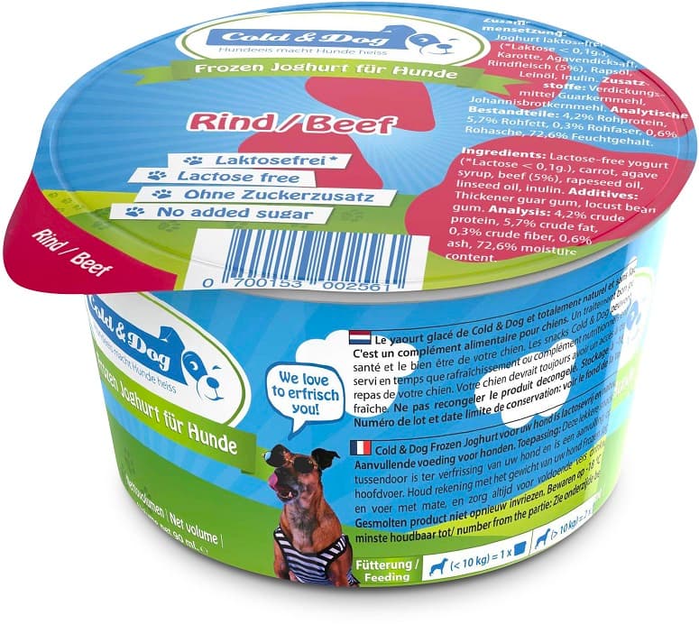Cold & Dog Frozen Joghurt Rindfleisch & Karotten (tiefgekühlt)
