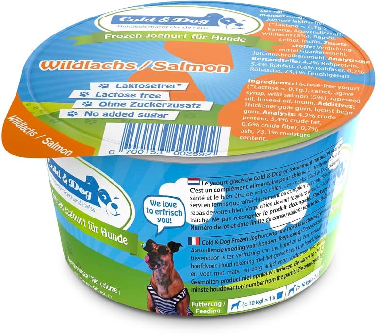 Cold & Dog Frozen Joghurt Wildlachs & Karotten (tiefgekühlt)