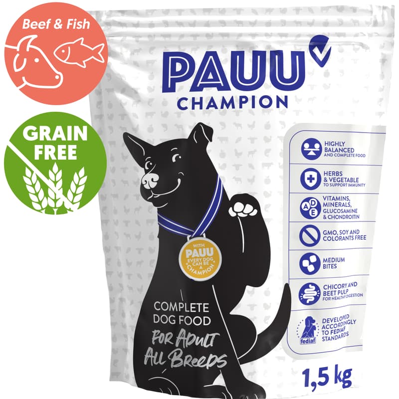 Pauu Hundefutter mit Fisch und Rind GETREIDEFREI