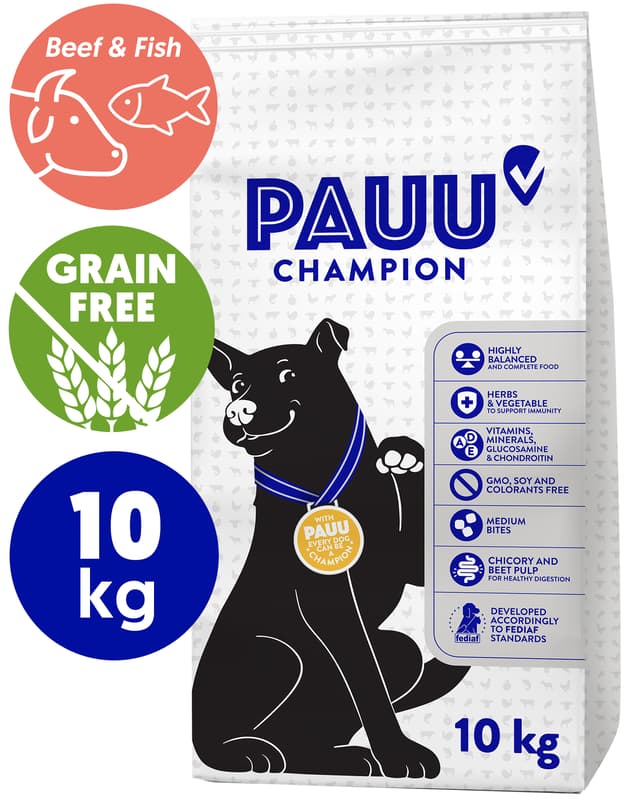 Pauu Hundefutter mit Fisch und Rind GETREIDEFREI