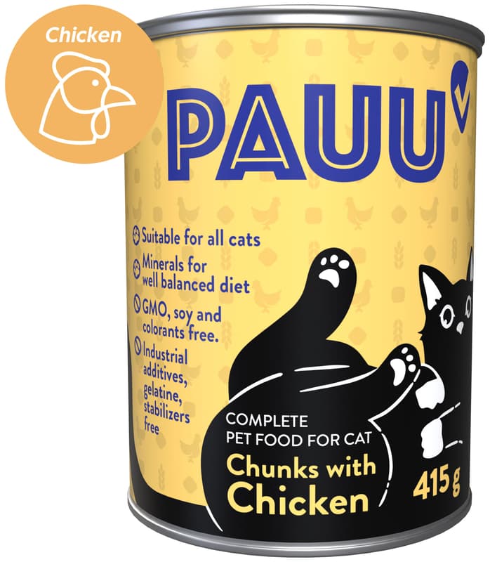 Pauu Katzenfutter mit Hühnchen in Sauce