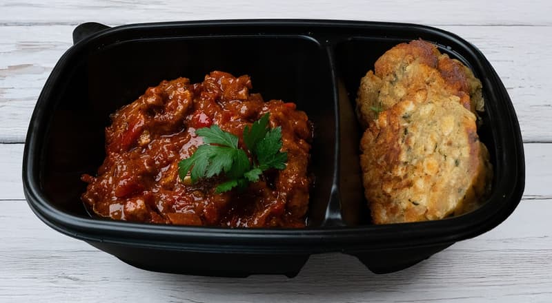 vegan goulash with dumplings