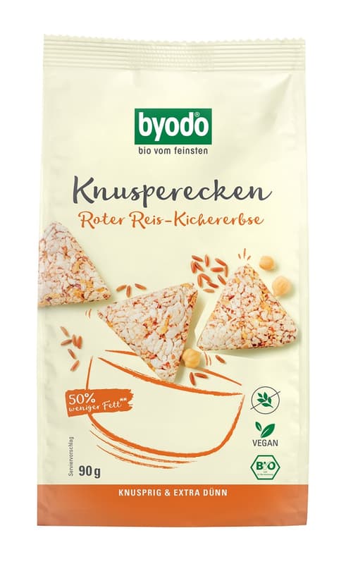 Byodo BIO Knusperecken Roter Reis-Kichererbse glutenfrei