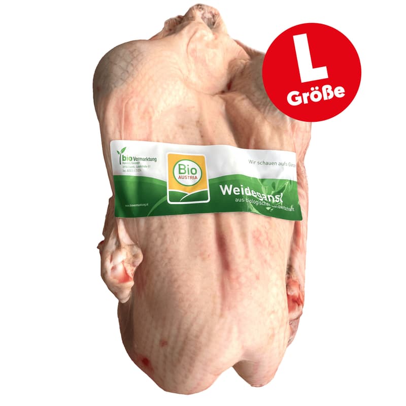 BIO Weidegansl im Ganzen L 4,5 - 4,8 kg
